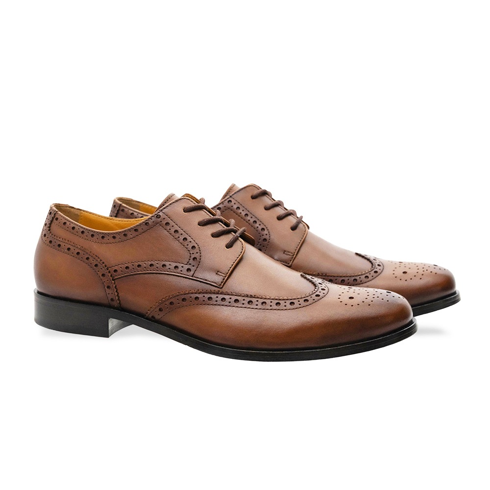 KENSINGTON COGNAC ウイングチップ ビジネスシューズ