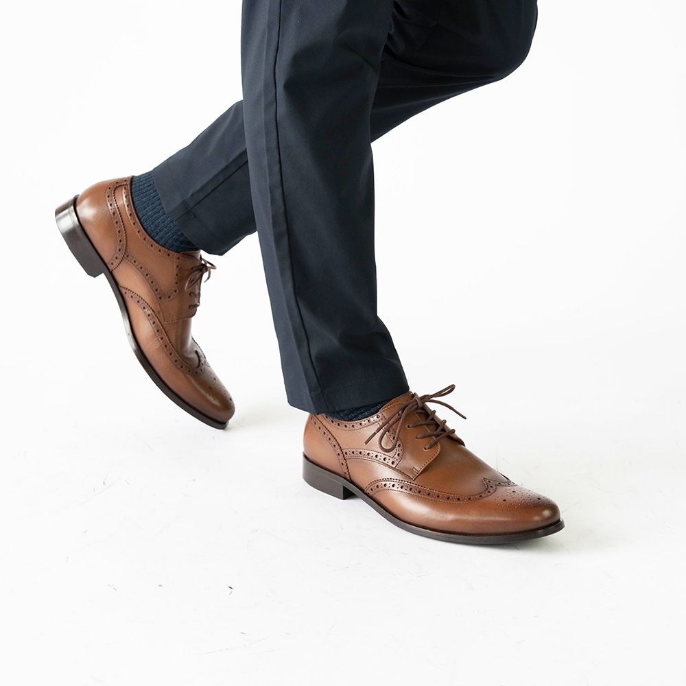 KENSINGTON COGNAC ウイングチップ ビジネスシューズ