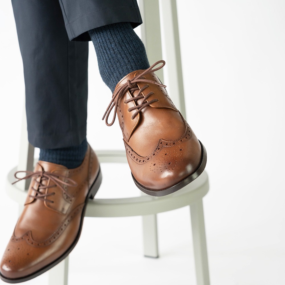 KENSINGTON COGNAC ウイングチップ ビジネスシューズ