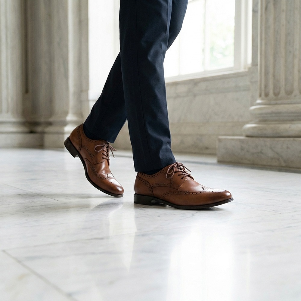 KENSINGTON COGNAC ウイングチップ ビジネスシューズ