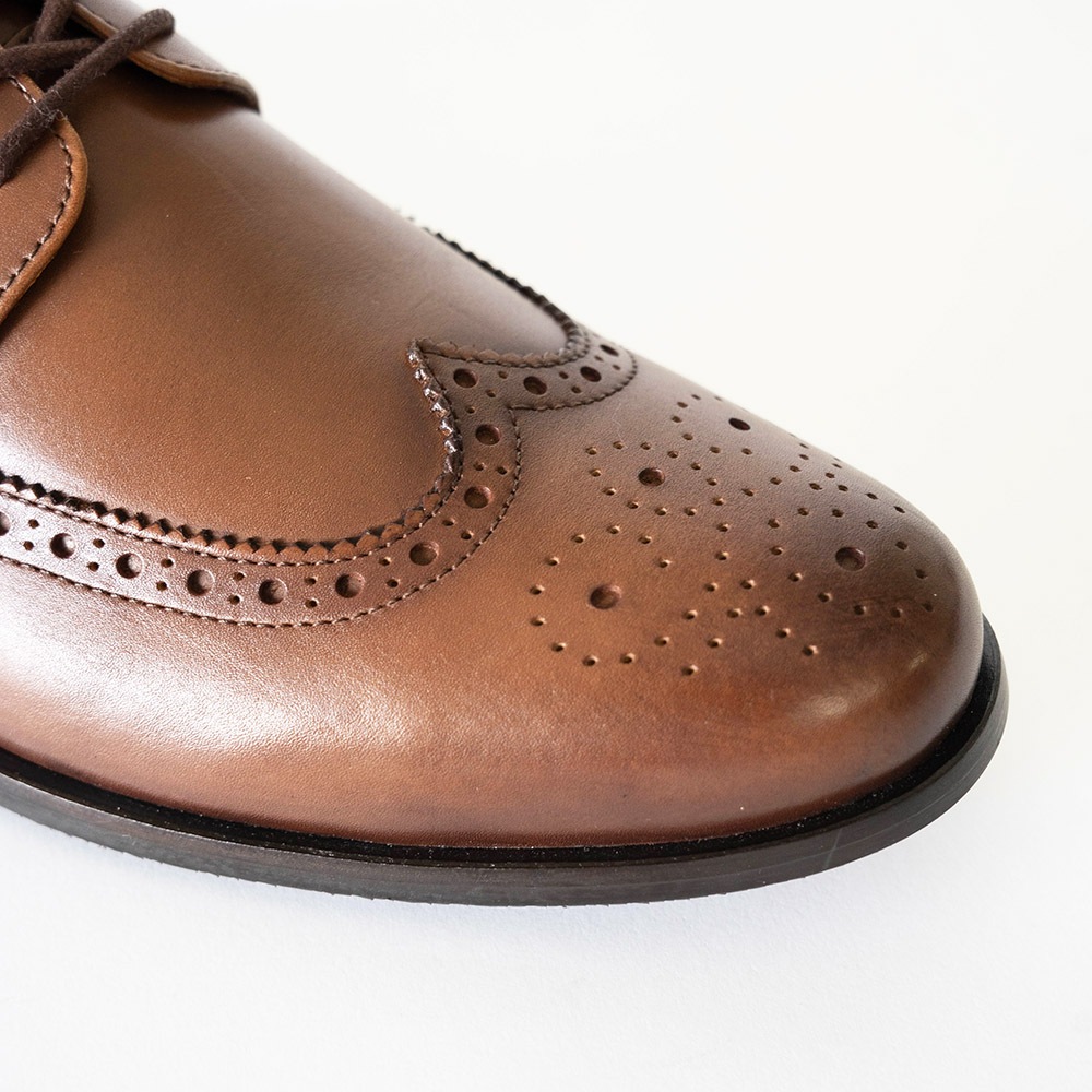 KENSINGTON COGNAC ウイングチップ ビジネスシューズ