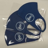 ムラカミマーケット　オリジナルグッズ　海上自衛隊　オリジナルマスク　Lサイズ　ネイビー　碇桜ロゴ入り