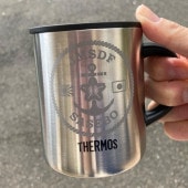ムラカミマーケット　オリジナルグッズ　サーモス　蓋つきマグカップ　海上自衛隊　シルバー