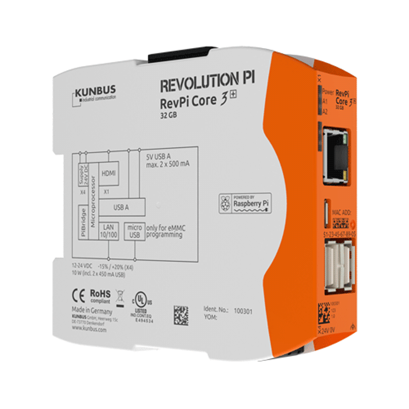 Revolution Pi オープンソース IPC】RevPi Core 3+ 32GB PR100301 