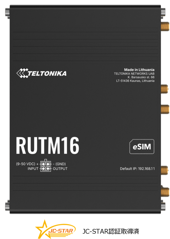 Teltonika RUTM16 ������4G/LTE�롼���� �������Х��б��ڵ�Ŭǧ�ںѤߡۡ�JC-STAR��1Ŭ��� RUTM1600AA00 