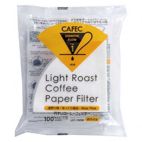 浅煎り用円すいコーヒーフィルター 1杯用　100枚入り｜LC1-100W｜ペーパーフィルター｜フィルターペーパー｜日本製｜国産｜MADE IN JAPAN｜三洋産業