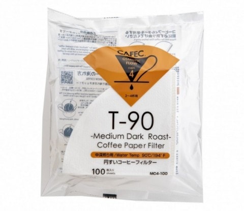 中深煎り用円すいコーヒーフィルター 2～4杯用　100枚入り｜MC4-100W｜ペーパーフィルター｜フィルターペーパー｜日本製｜国産｜MADE IN JAPAN｜三洋産業