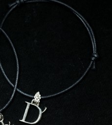 Memorial wax cord bracelet