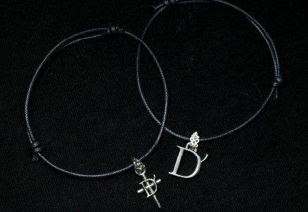 Memorial wax cord bracelet