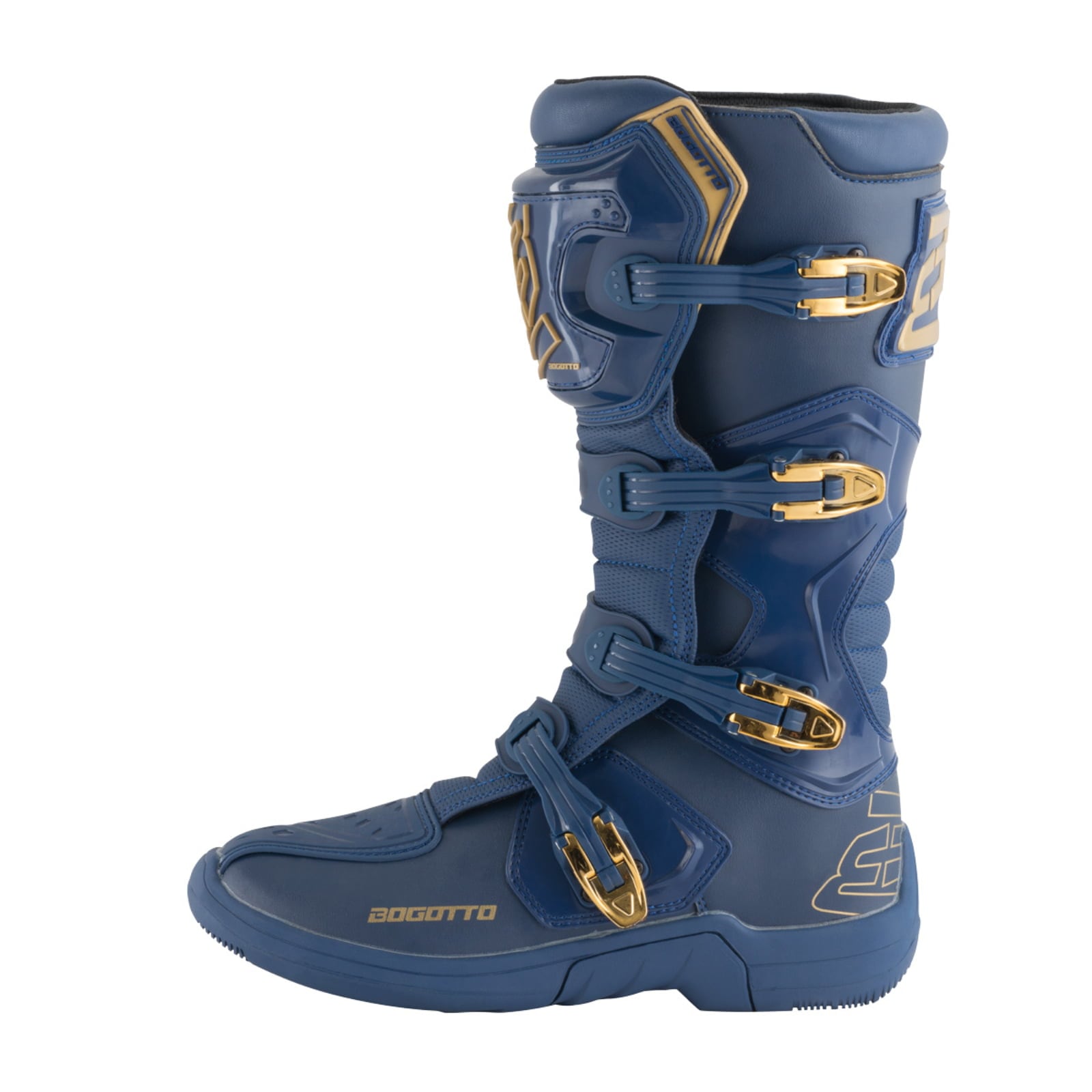 Bogotto MX-5 MOTOCROSS BOOTS（ボガット MX5 モトクロスブーツ） ブルー ゴールド オフロードブーツ