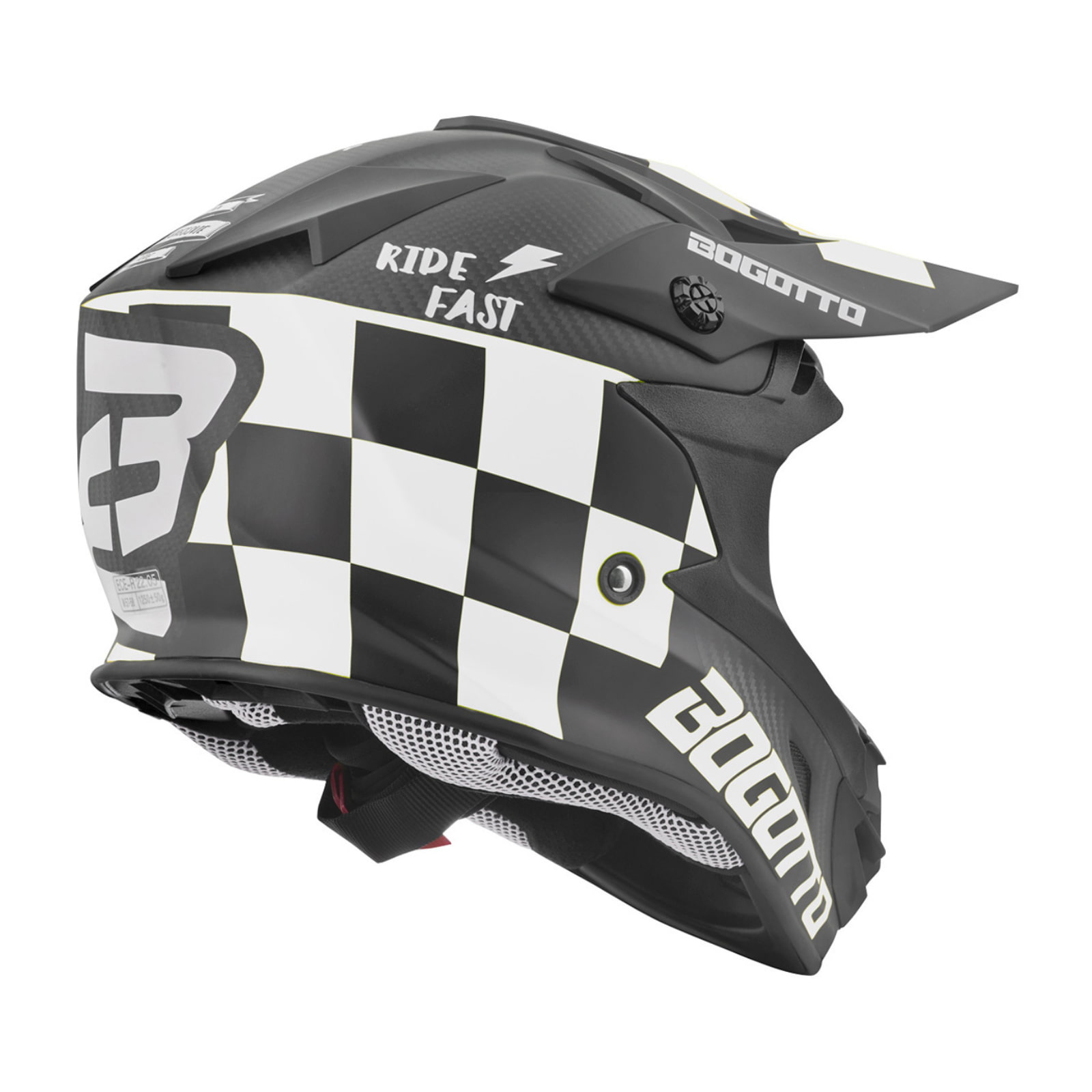 Bogotto V328 XADREZ CARBON MOTOCROSS HELMET（ボガット V328