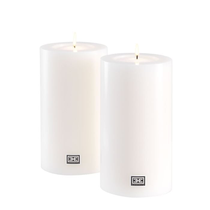 Artificial Candle 10 x H. 18 cm set of 2 
