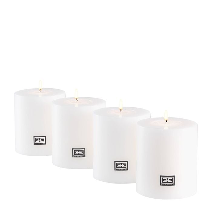 Artificial Candle 8 x H. 9 cm set of 4