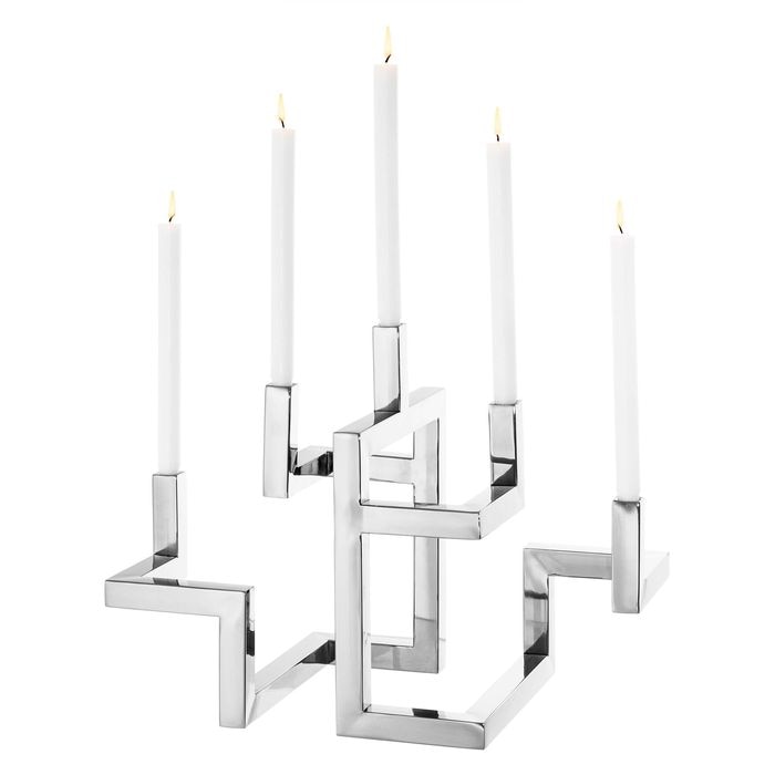 Candle Holder Skyline nickel finish 