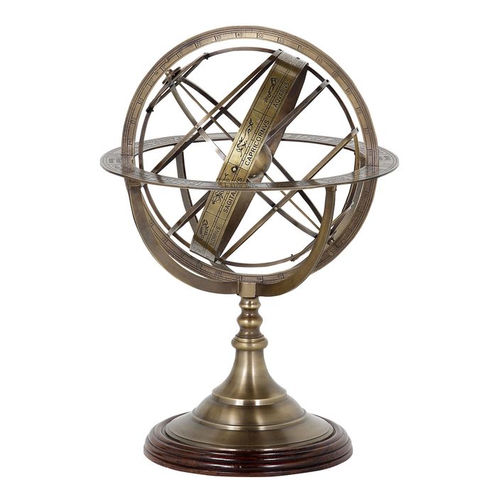 Globe antique brass finish L