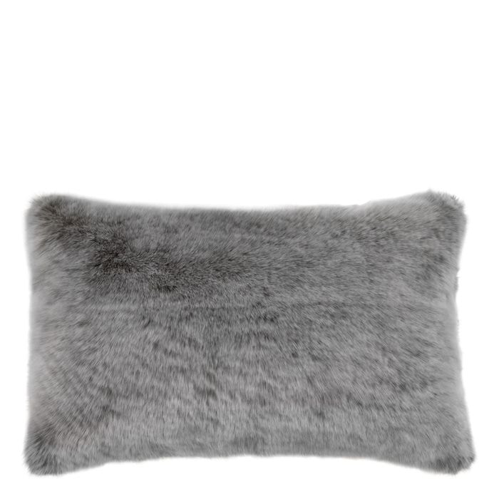 Scatter cushion Alaska faux fur grey 40 x 60 cm