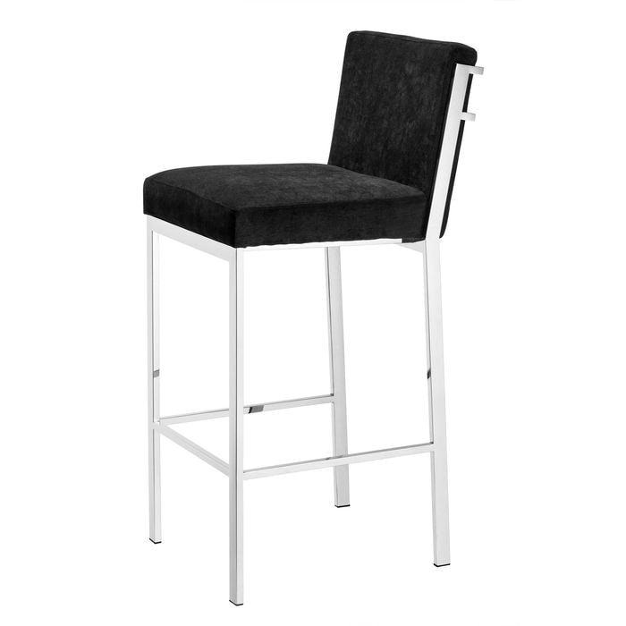 Bar Stool Scott black velvet