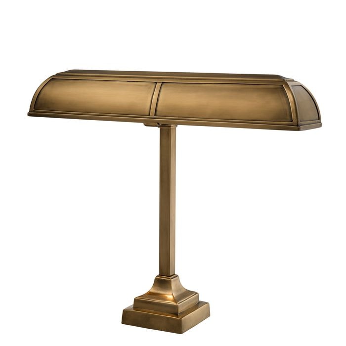 Desk Lamp Banker Trust antique brass finish