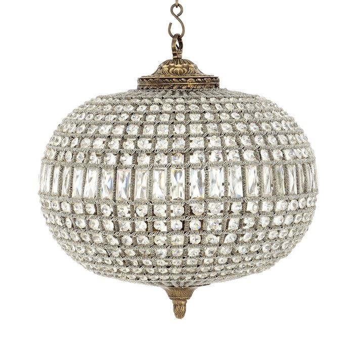 Chandelier Kasbah Oval M antique brass finish