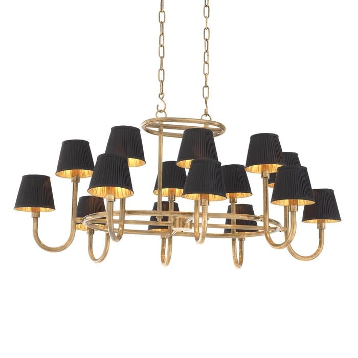 Chandelier Sparrows vintage brass finish
