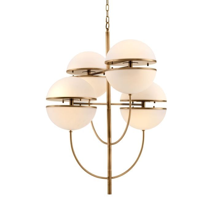 Chandelier Spiridon antique brass finish 