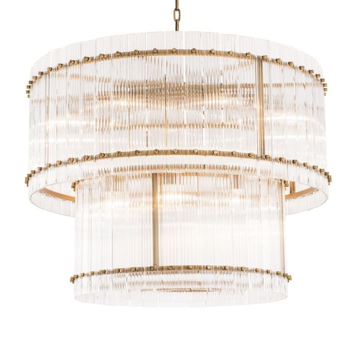 Chandelier Ruby L antique brass finish 