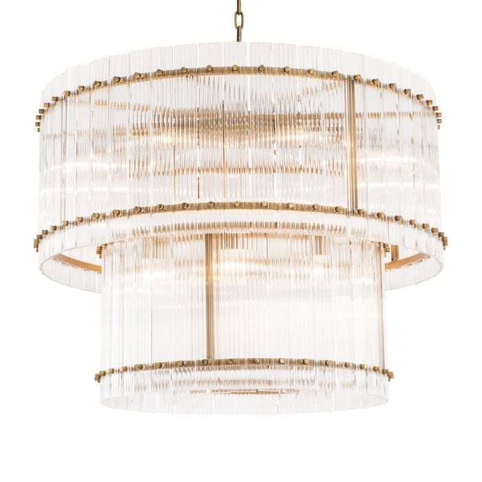 Chandelier Ruby L antique brass finish 