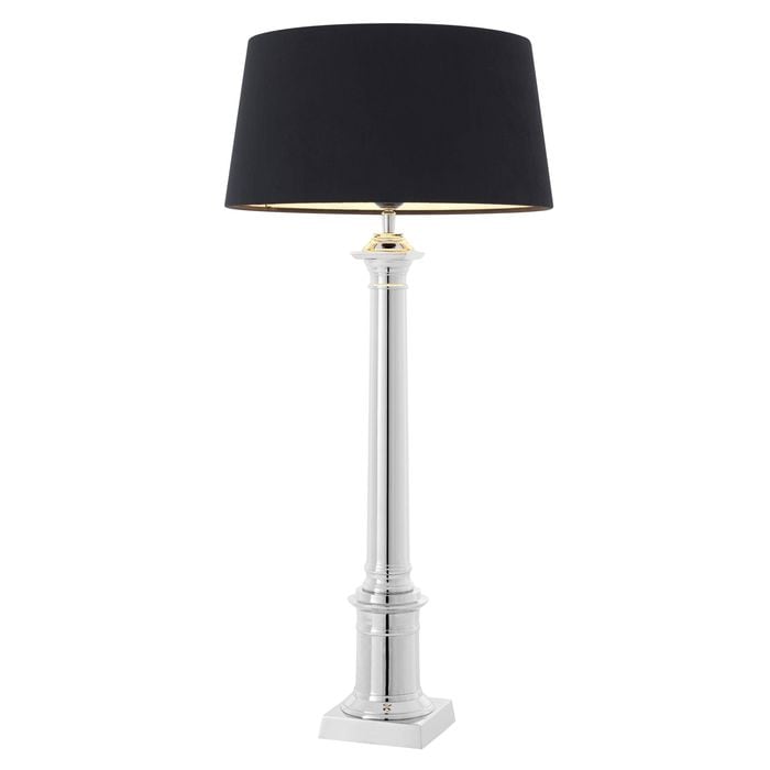 Table Lamp Cologne L nickel finish incl shade 