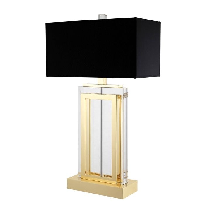 Table Lamp Arlington Crystal gold finish incl blac