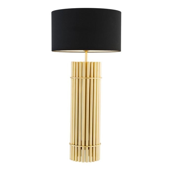 Table Lamp Reef polished brass incl shade