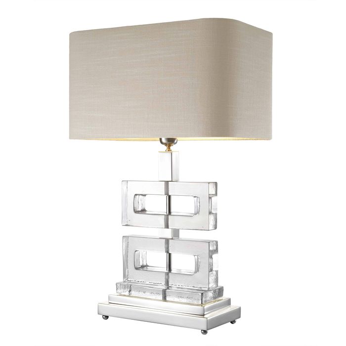 Table Lamp Umbria nickel finish incl shade 