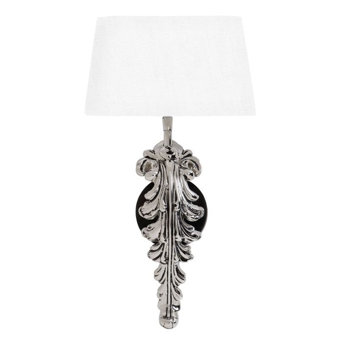 Wall Lamp Beau Site nickel incl. white shade