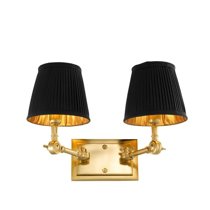 Wall Lamp Wentworth Double gold finish incl black