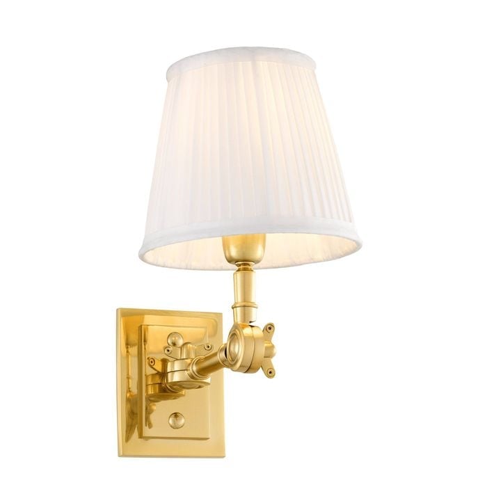 Wall Lamp Wentworth Single gold finish incl white