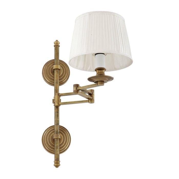Wall Lamp Favonius vintage brass finish incl. shad