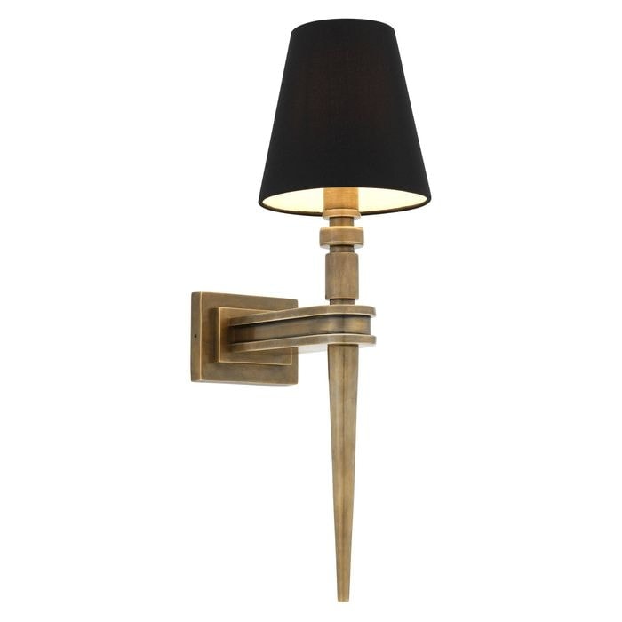 Wall Lamp Waterloo Single vintage brass finish inc