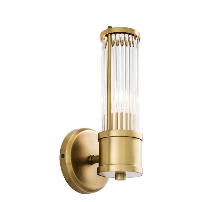 Wall Lamp Claridges Single antique brass finish