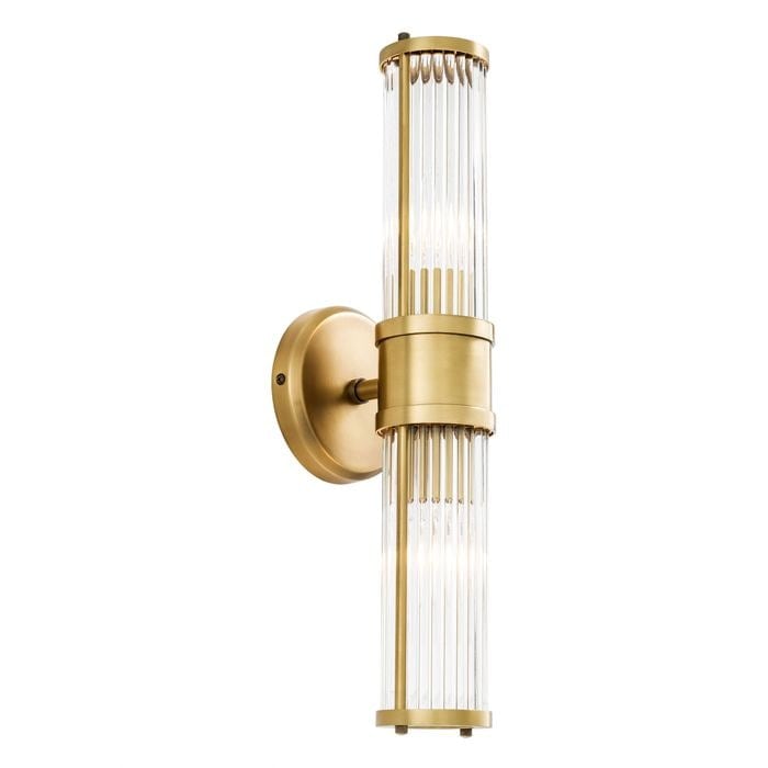 Wall Lamp Claridges Double antique brass finish 