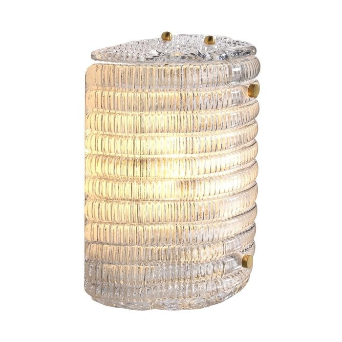 Wall Lamp Elix clear glass antique brass finish 