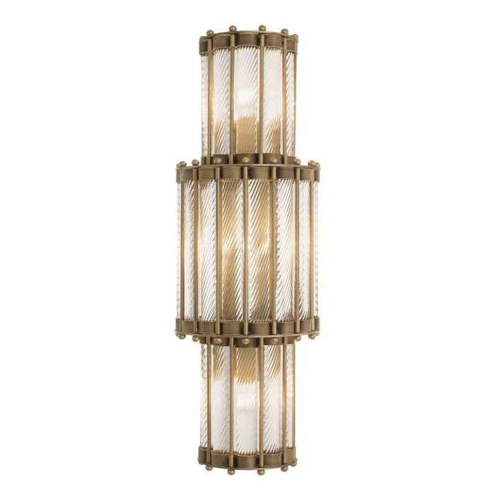 Wall Lamp Tiziano 3 layer antique brass finish 