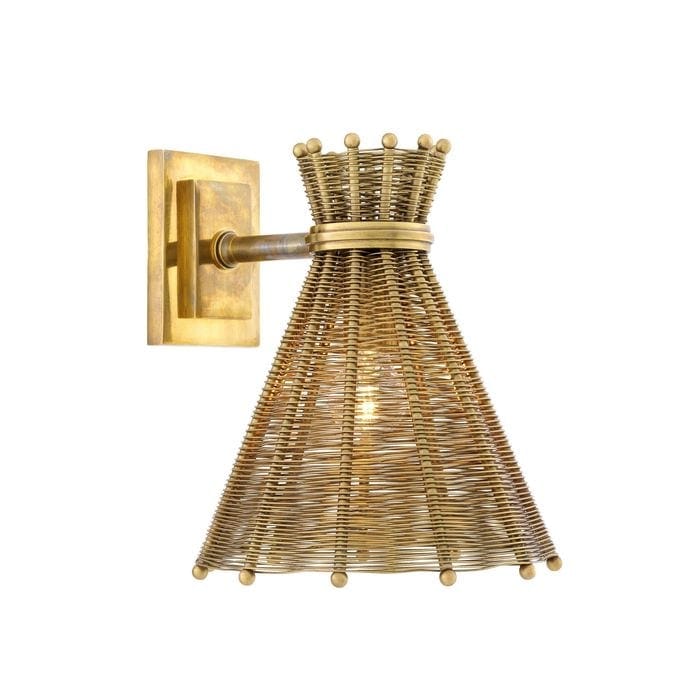 Wall Lamp Kon Tiki vintage brass finish