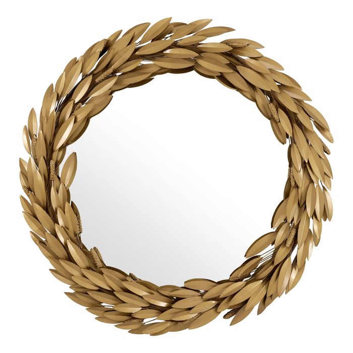 Mirror Bonheur antique gold finish