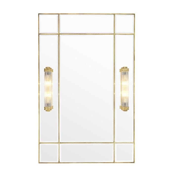 Mirror Beaumont with light vintage brass finish