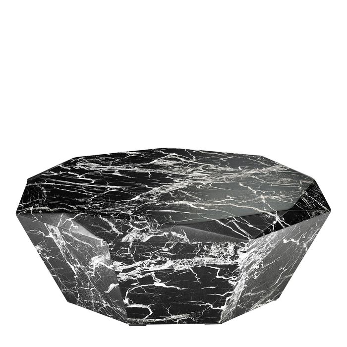 Coffee Table Diamond black faux marble 