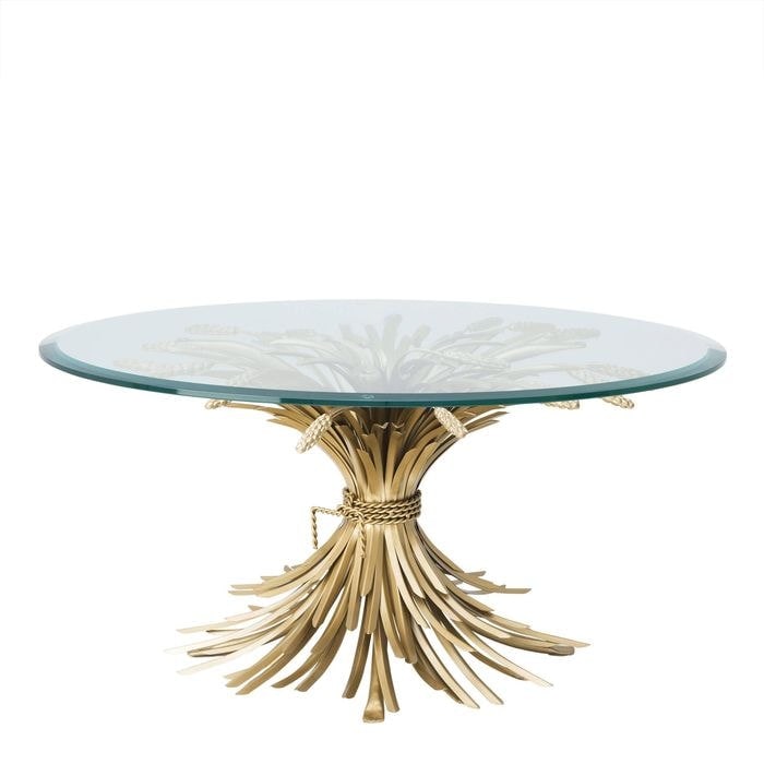 Coffee Table Bonheur antique gold finish 