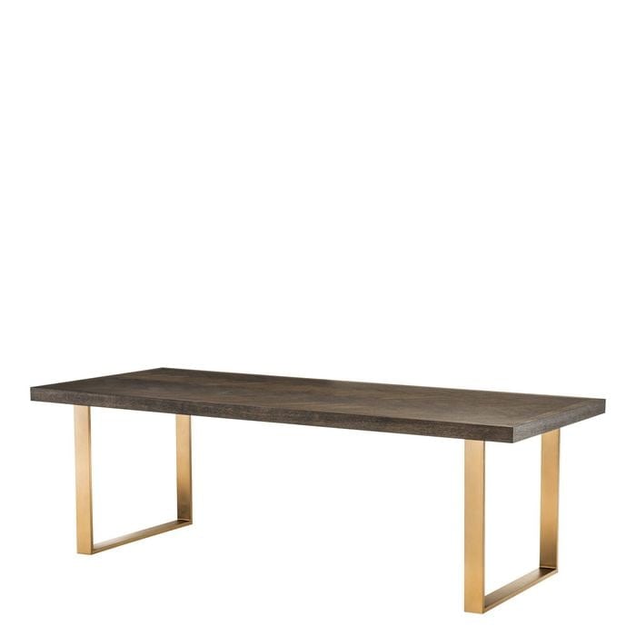 Dining Table Melchior brown oak veneer 230 cm