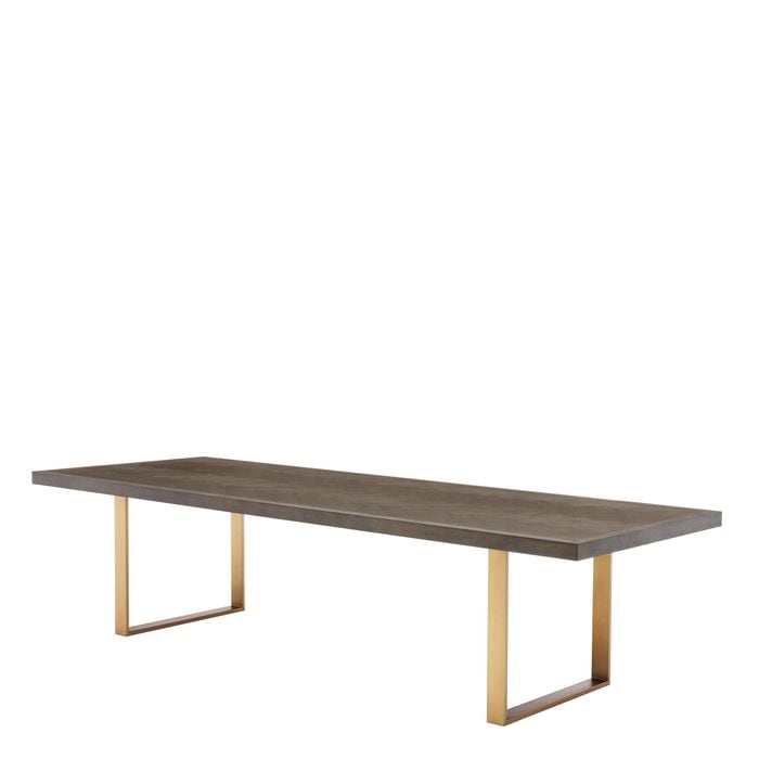 Dining Table Melchior brown oak veneer 300 cm 
