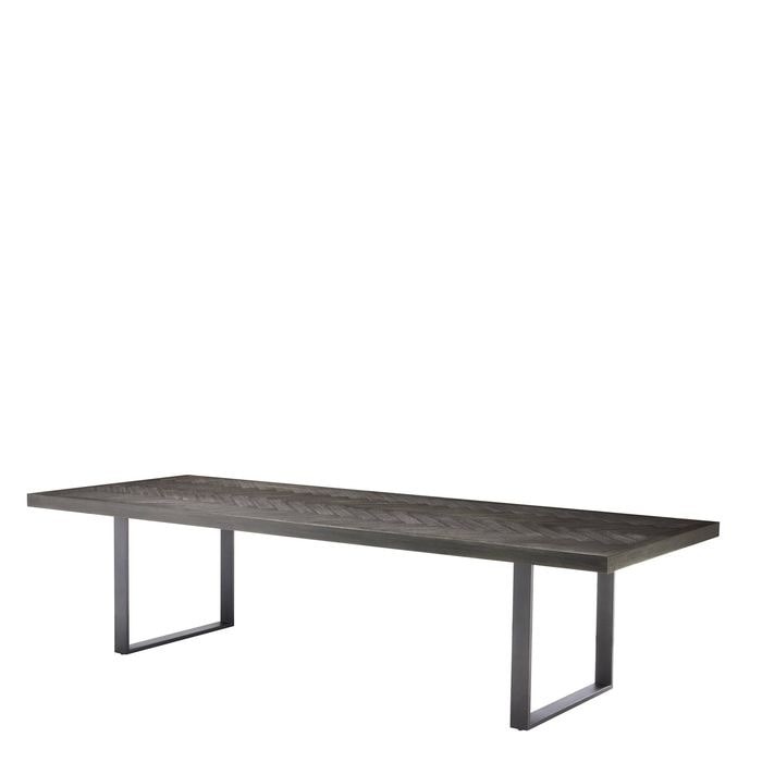 Dining Table Melchior charcoal oak veneer 300 cm 