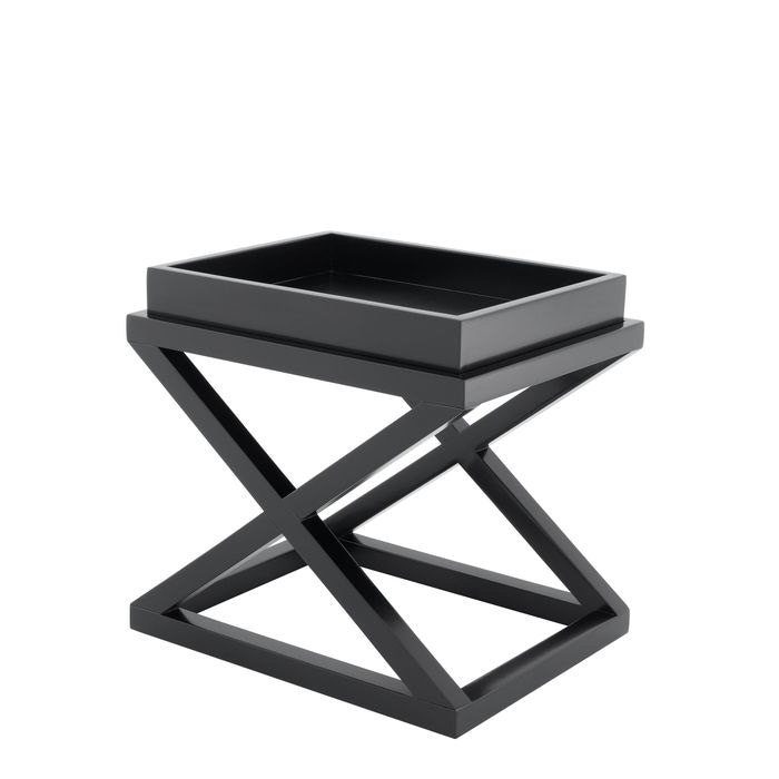 Side Table McArthur waxed black finish