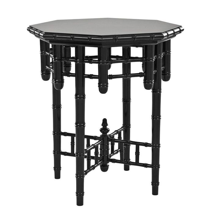 Side Table Octagonal piano black finish